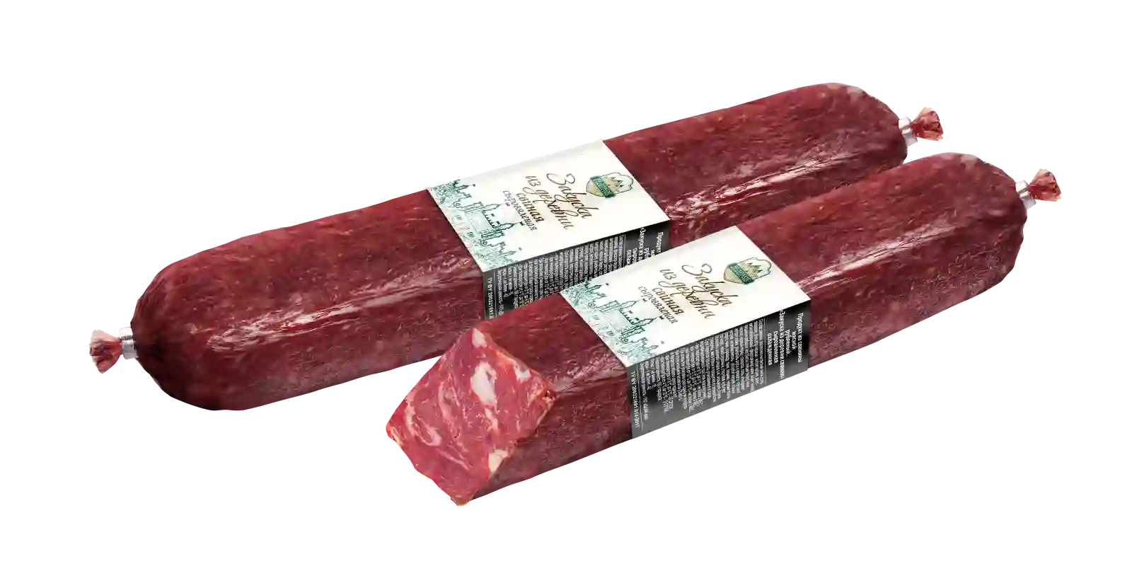 Закуска из деревни свиная сыровяленая